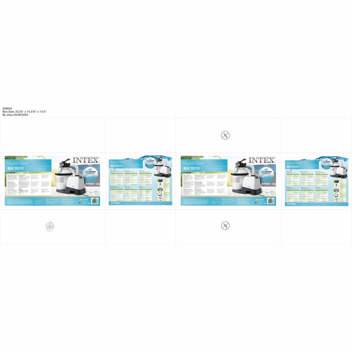 Reningsverk för simbassäng Intex Kristal Clear 29100 L (Renoverade A) - 2