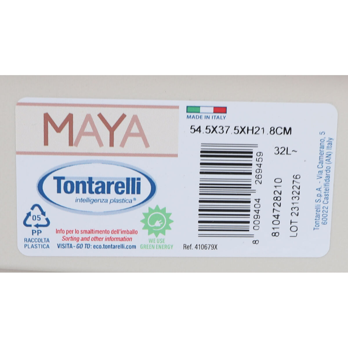 Tvättkorg Tontarelli Maya 32 L 54,5 x 37,5 x 22 cm - 3