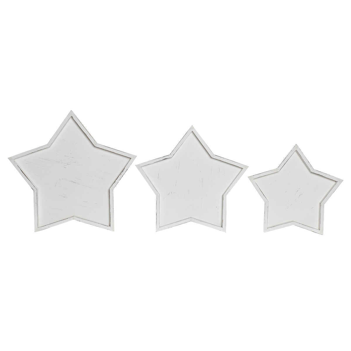 Bordsdekoration DKD Home Decor Vit Trä 57 x 54 x 3 cm (3 Delar)