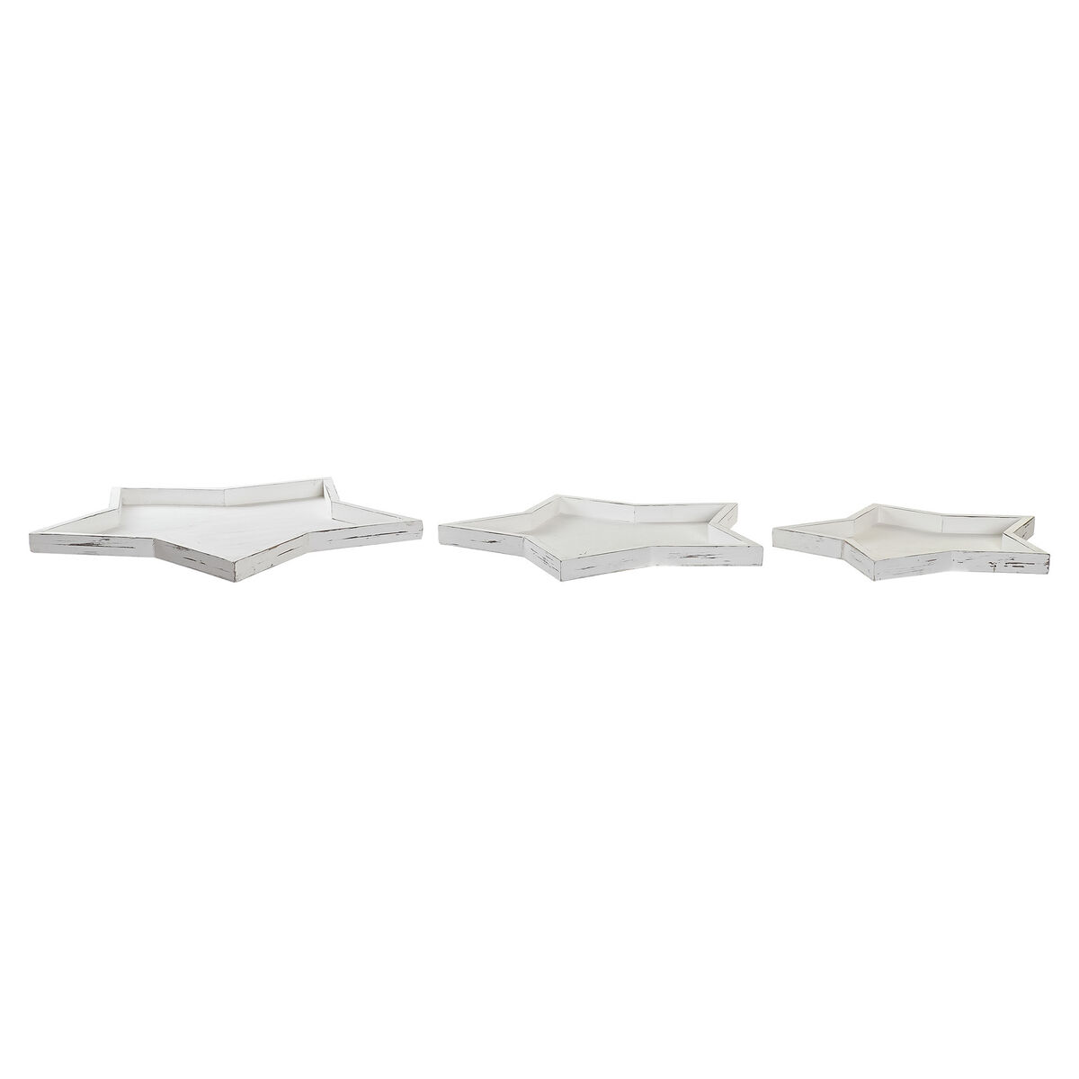 Bordsdekoration DKD Home Decor Vit Trä 57 x 54 x 3 cm (3 Delar) - 6