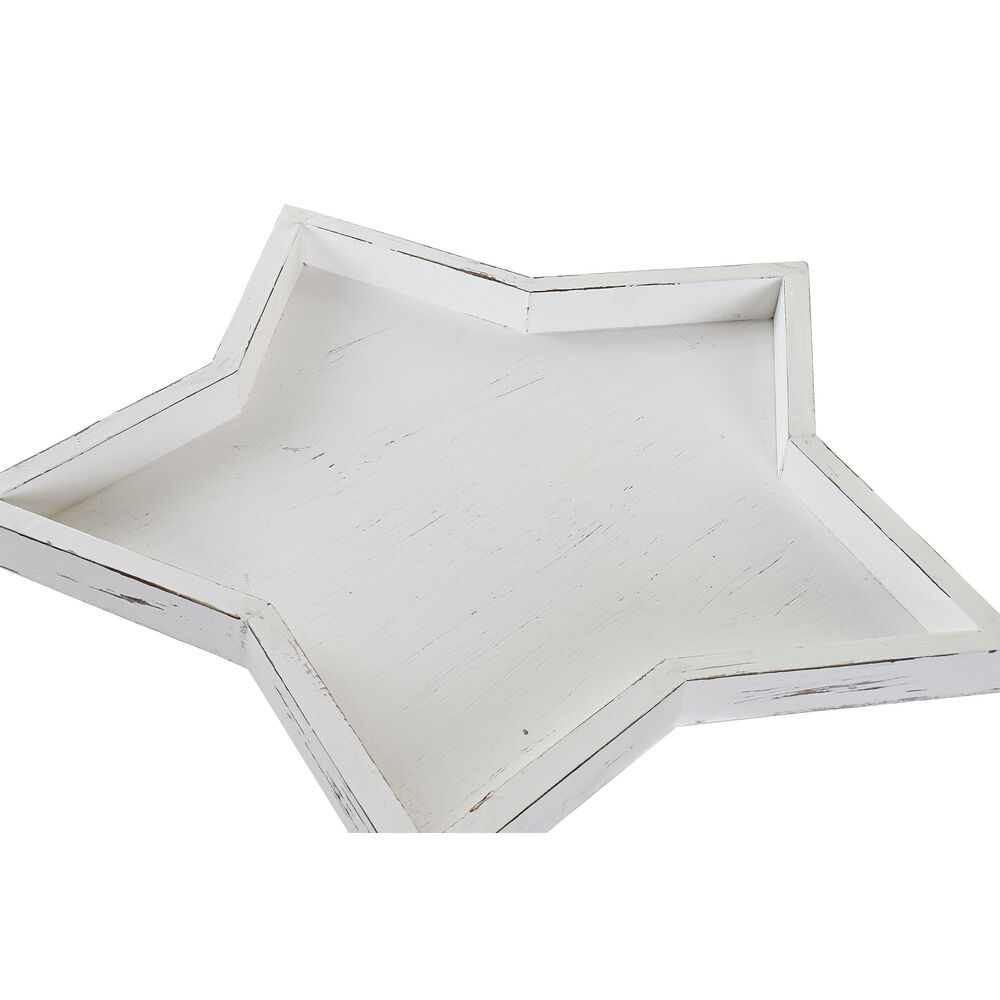Bordsdekoration DKD Home Decor Vit Trä 57 x 54 x 3 cm (3 Delar) - 2