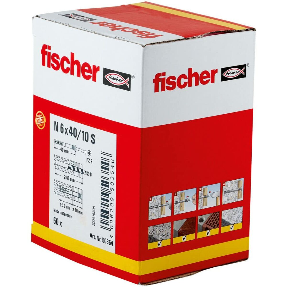 Pluggar och skruv Fischer 50354 6 x 40 mm / 10 (50 antal) - 4