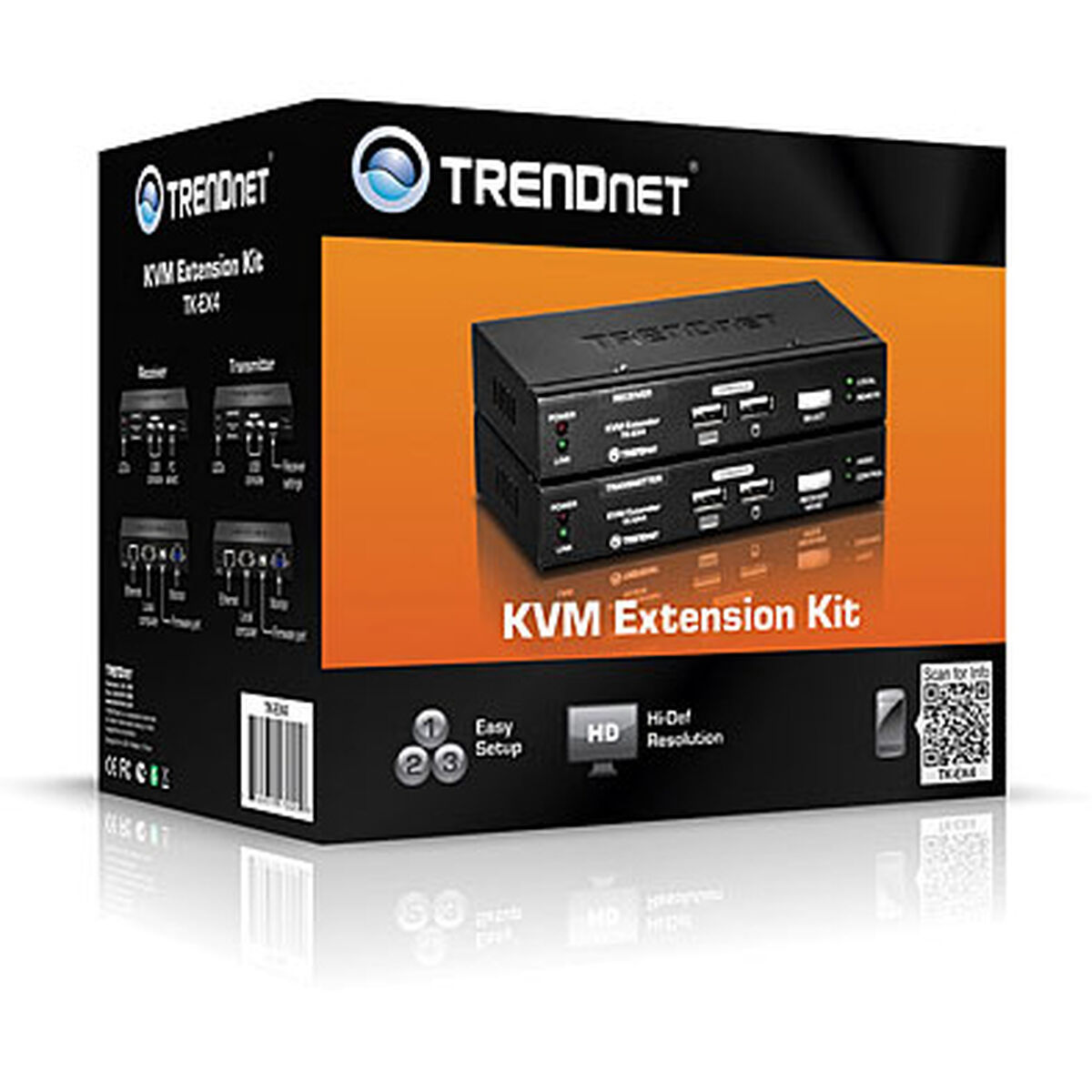 KVM-Brytare Trendnet TK-EX4 - 4