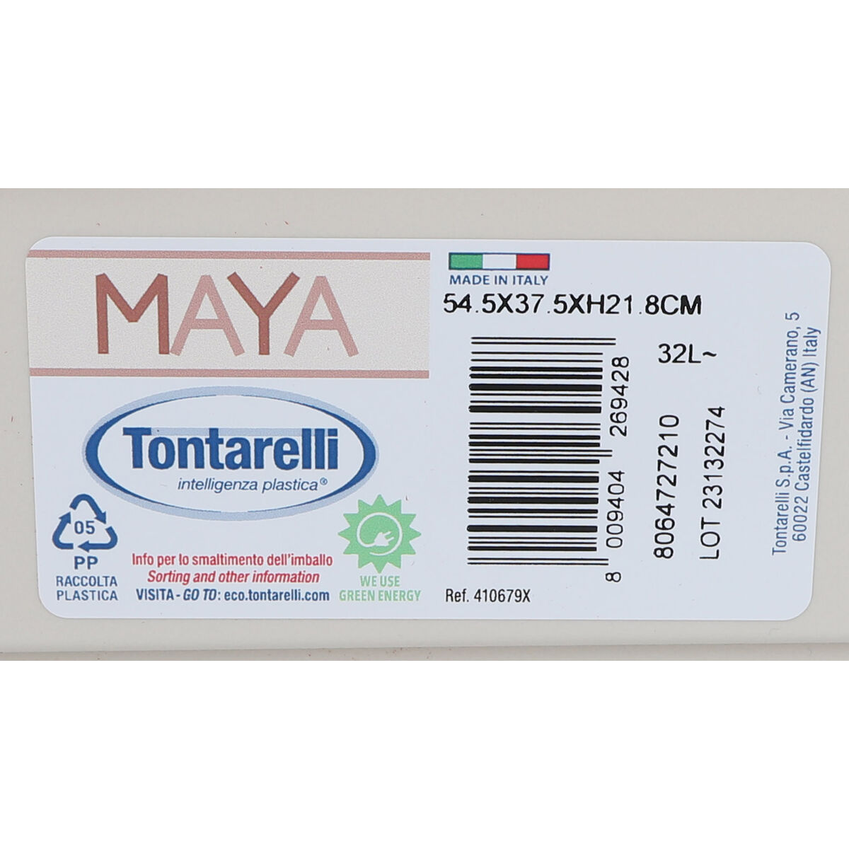 Tvättkorg Tontarelli Maya 32 L 54,5 x 37,5 x 22 cm - 3
