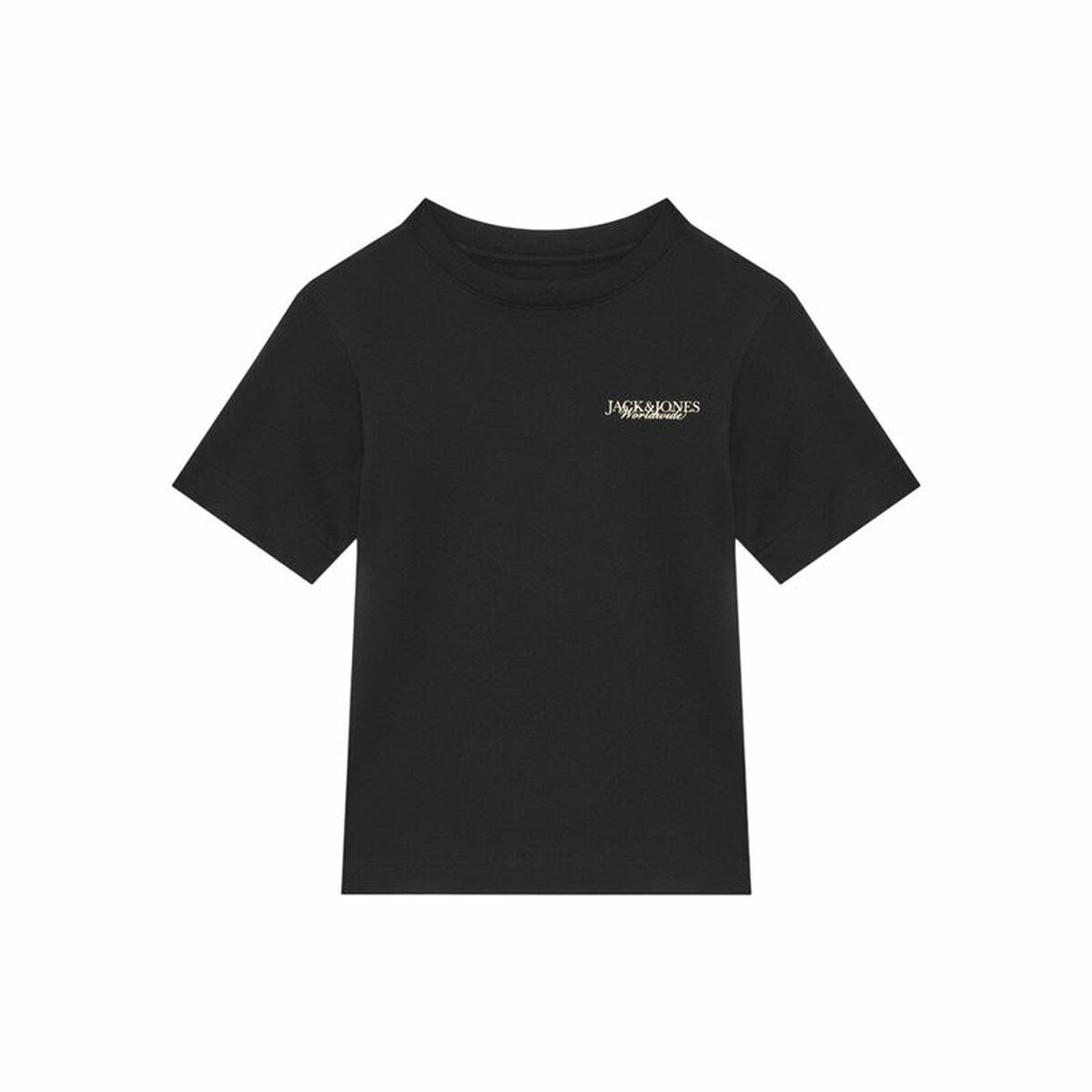 Barn T-shirt med kortärm Jack & Jones Jorboston Photo w Neck Svart