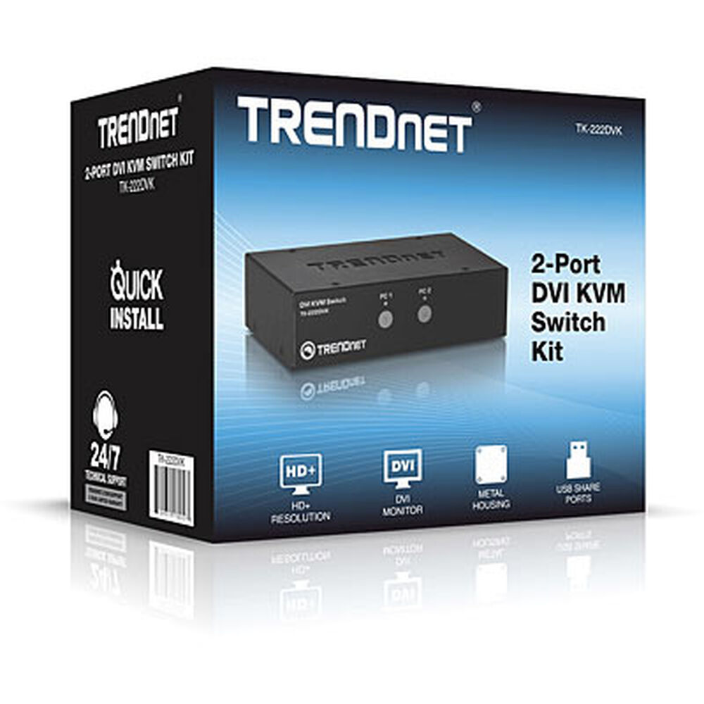 KVM-Brytare Trendnet TK-222DVK