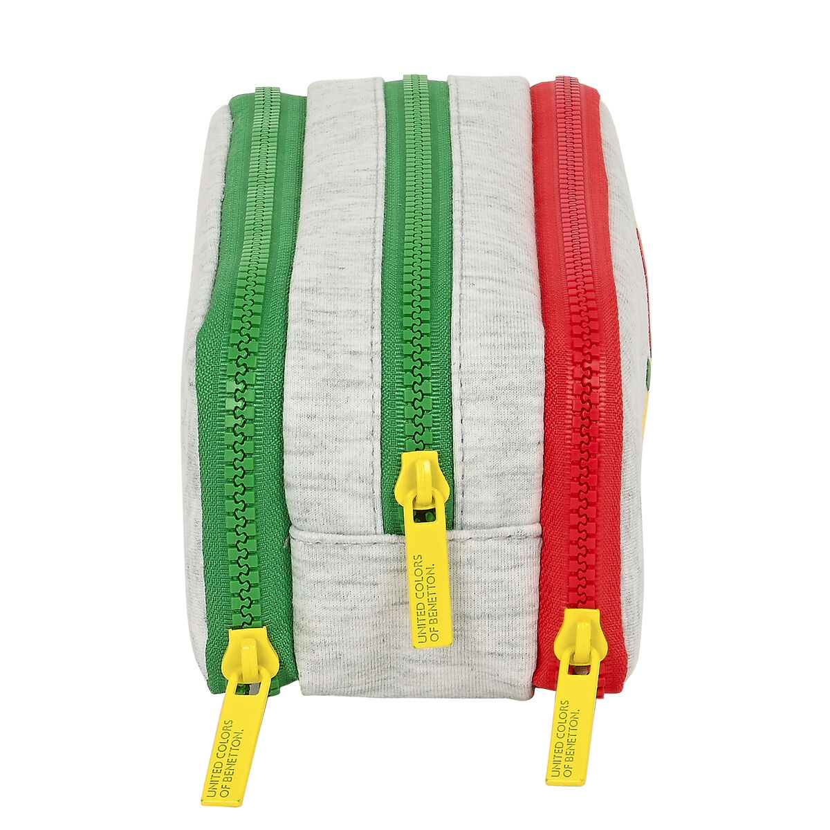 Tredubbel Carry-all Benetton Pop Grå (21 x 8 x 8 cm) - 2