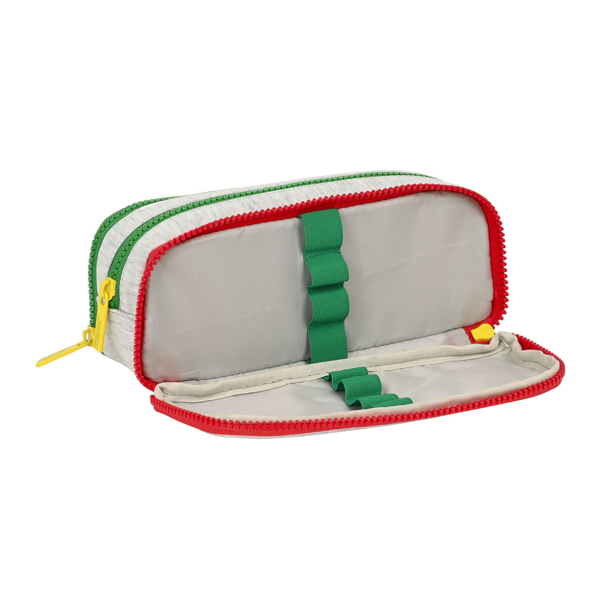 Tredubbel Carry-all Benetton Pop Grå (21 x 8 x 8 cm) - 5