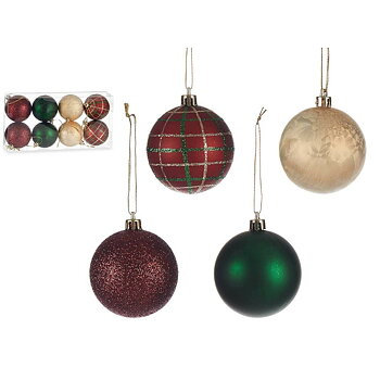 Uppsättning av julkulor Krist+ Multicolour Plast Tryck 6 cm (24 antal)