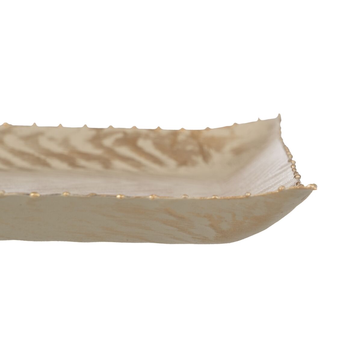 Dekorativ bricka Beige Gyllene 26 x 26 x 2 cm - 5