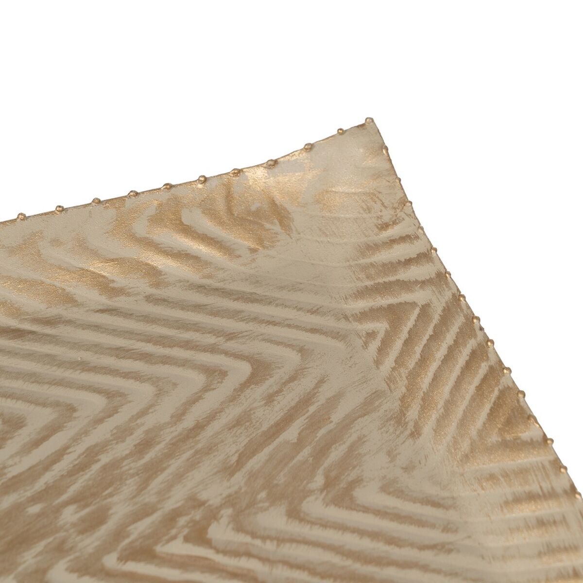Dekorativ bricka Beige Gyllene 26 x 26 x 2 cm - 3
