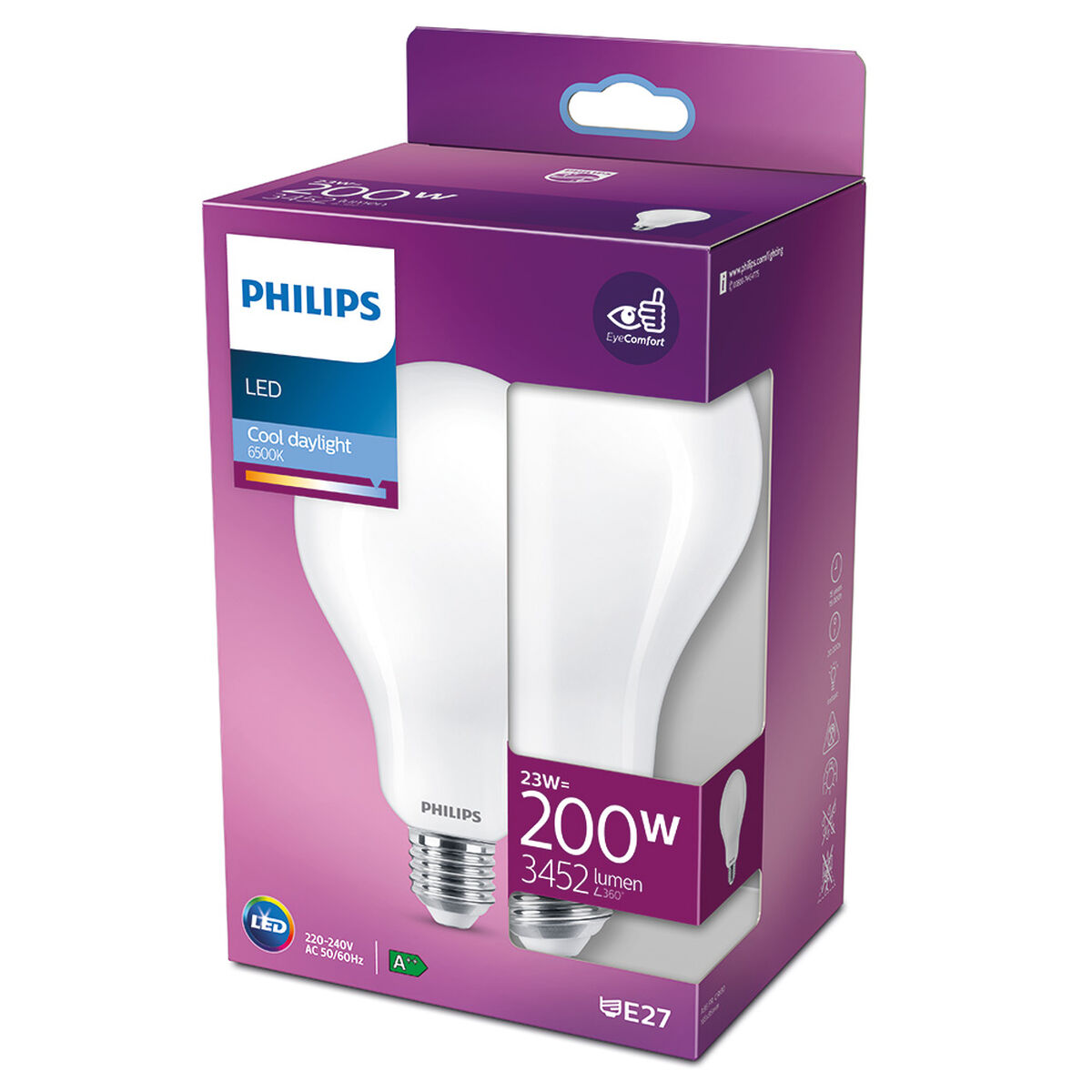 LED-lampa Philips Standard D 23 W E27 3452 Lm Ø 9,5 x 16,5 cm (6500 K) - 2