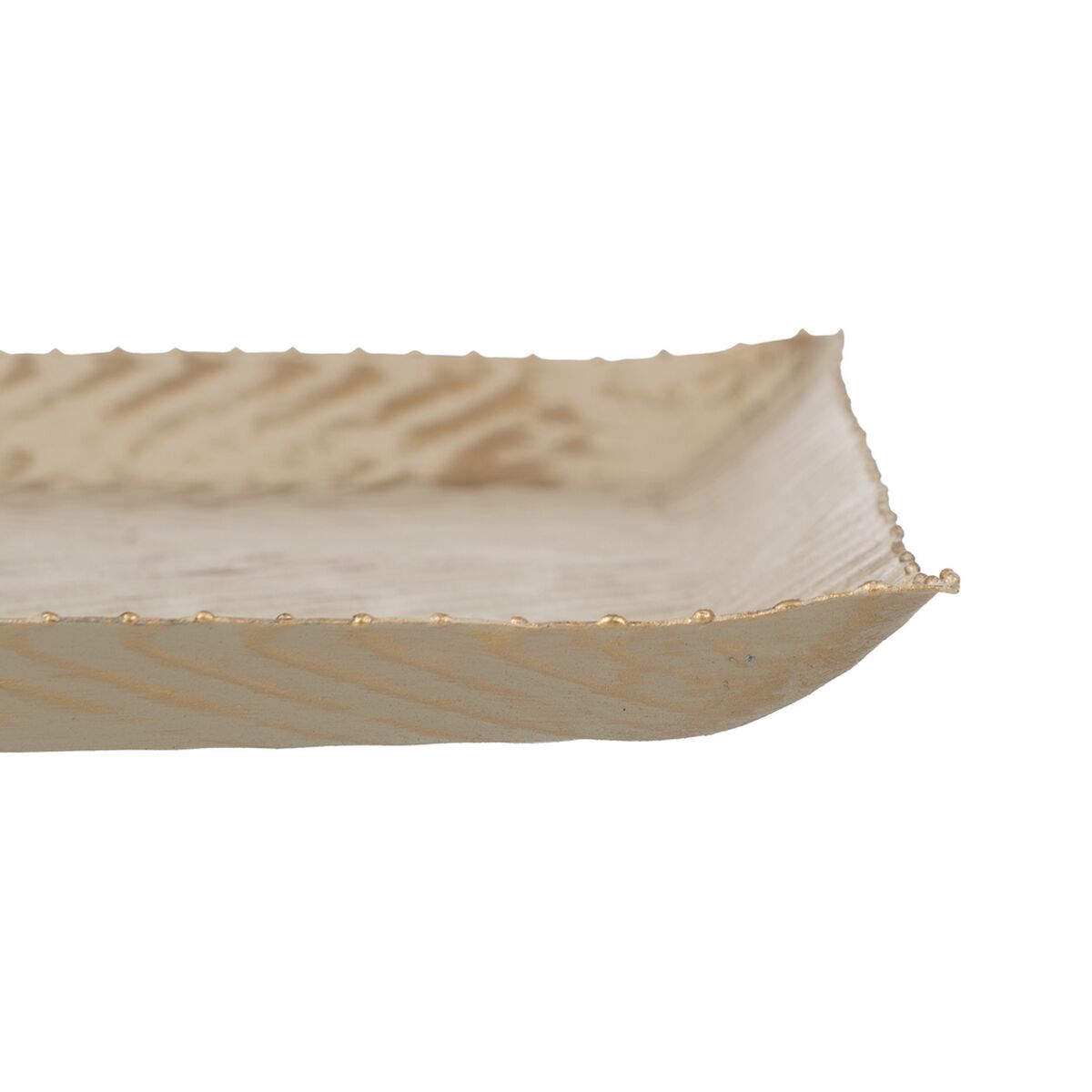Dekorativ bricka Beige Gyllene 30 x 30 x 2 cm - 5