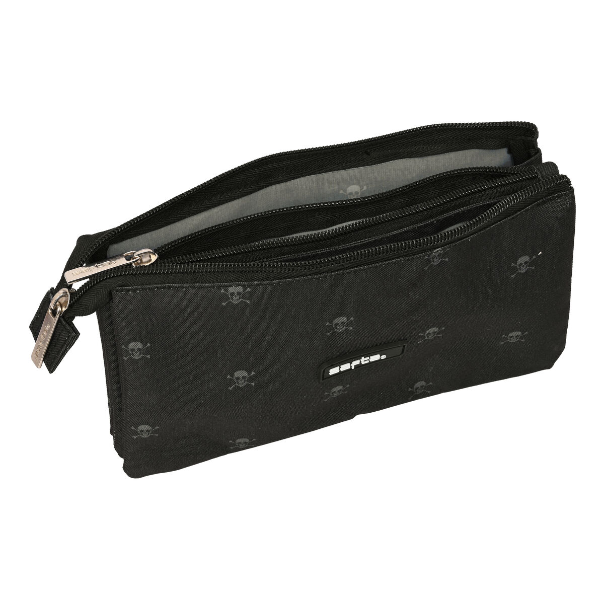 Tredubbel Carry-all Safta California Svart 22 x 12 x 3 cm - 2