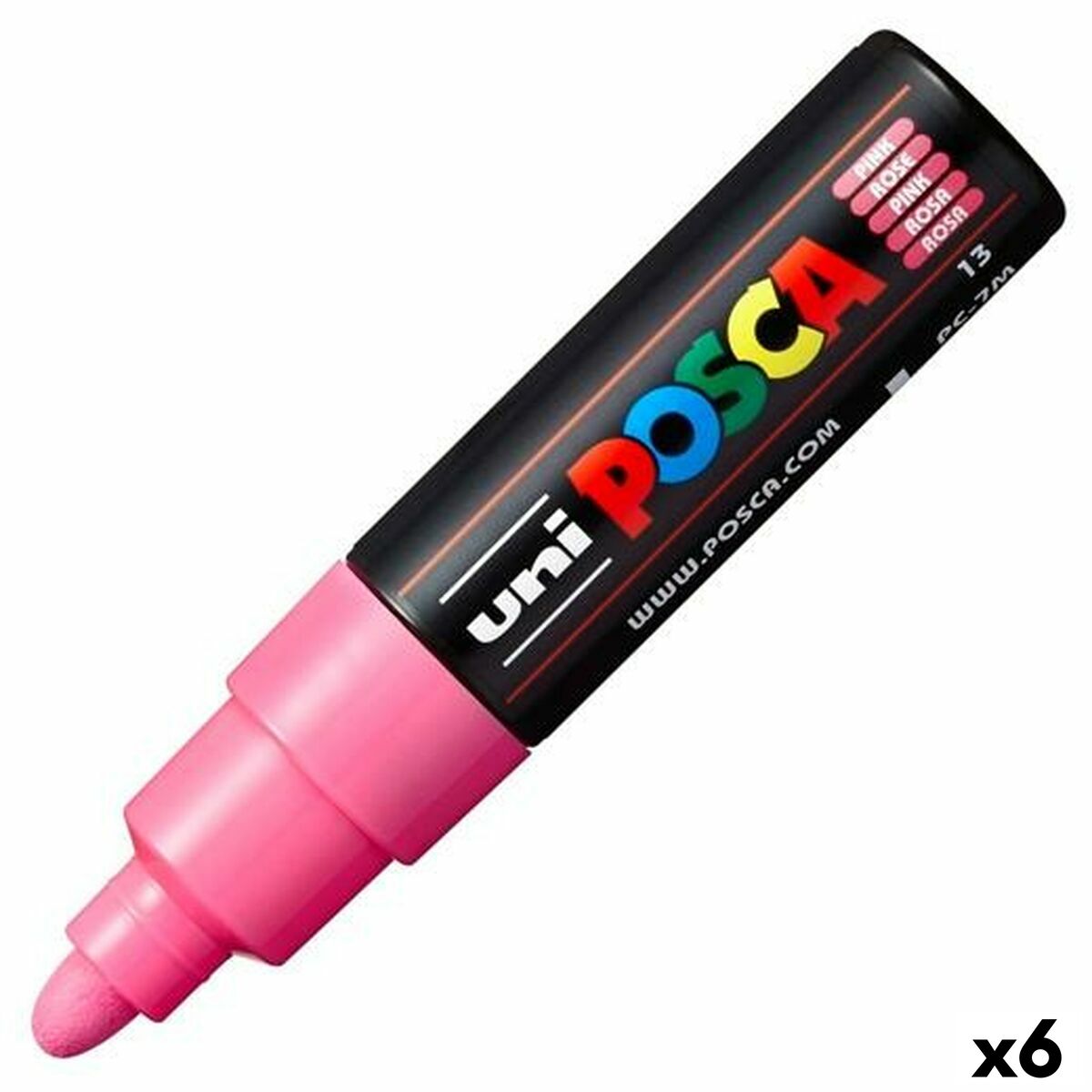 Markör POSCA PC-7M Rosa (6 antal)