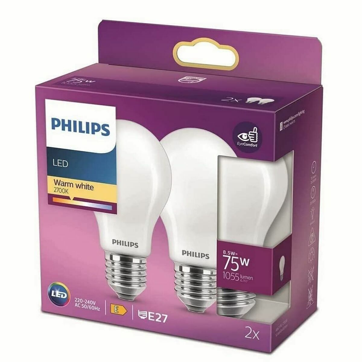 LED-lampa Philips Vit E27