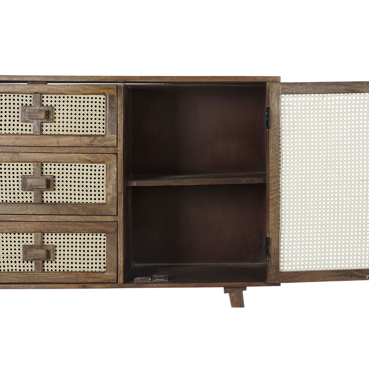 Skänk DKD Home Decor Rattan Mangoträ (150.5 x 40.5 x 86 cm) - 8