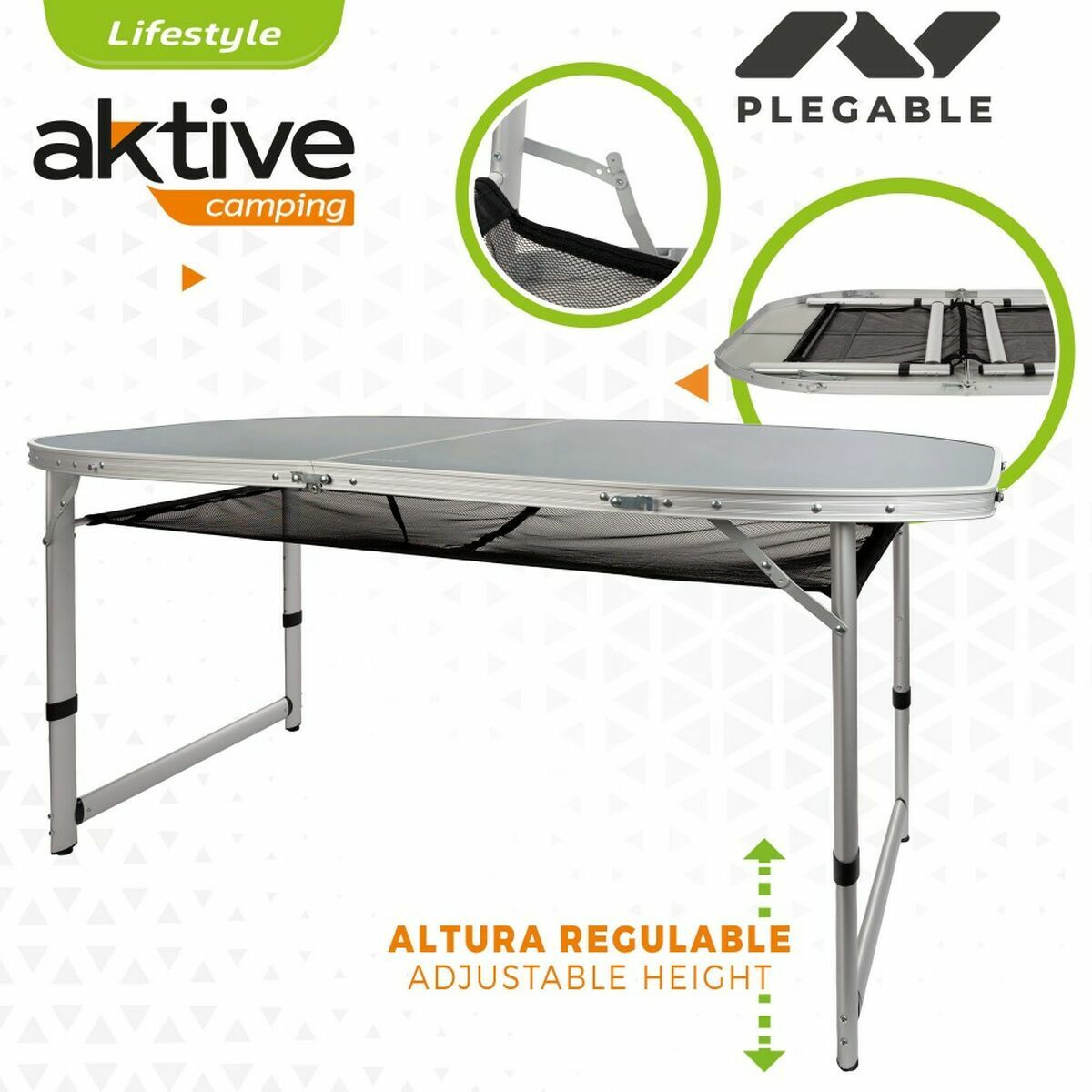 Fällbord Aktive 149 x 80 x 59 cm Camping - 5