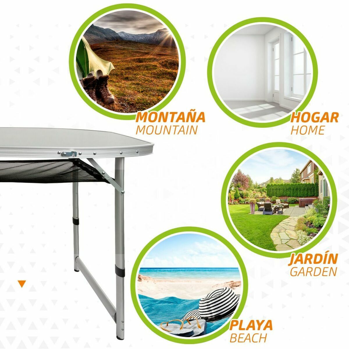 Fällbord Aktive 149 x 80 x 59 cm Camping - 3
