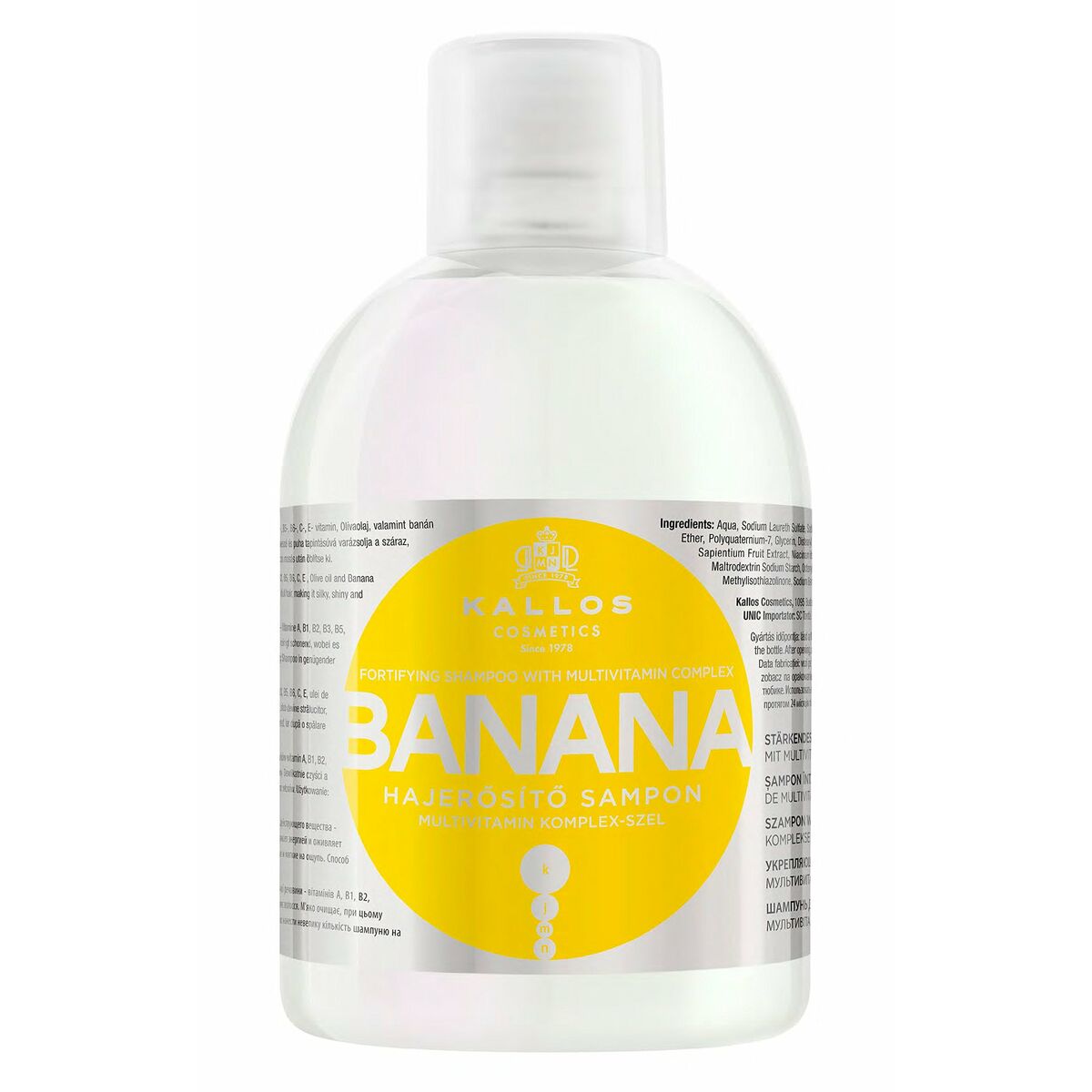Stärka Shampoo Kallos Cosmetics Banana 1 L