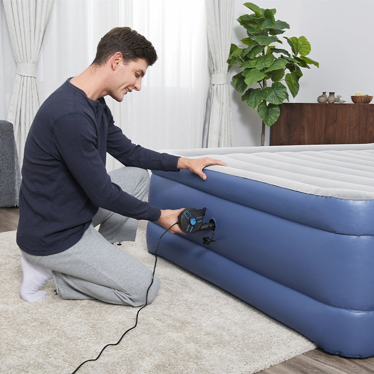Bestway Elektrisk Pump Kontakt 11,3x10,1x11 cm 680 Liter/Minut Uppblåsbar och Camping 62252 - 3