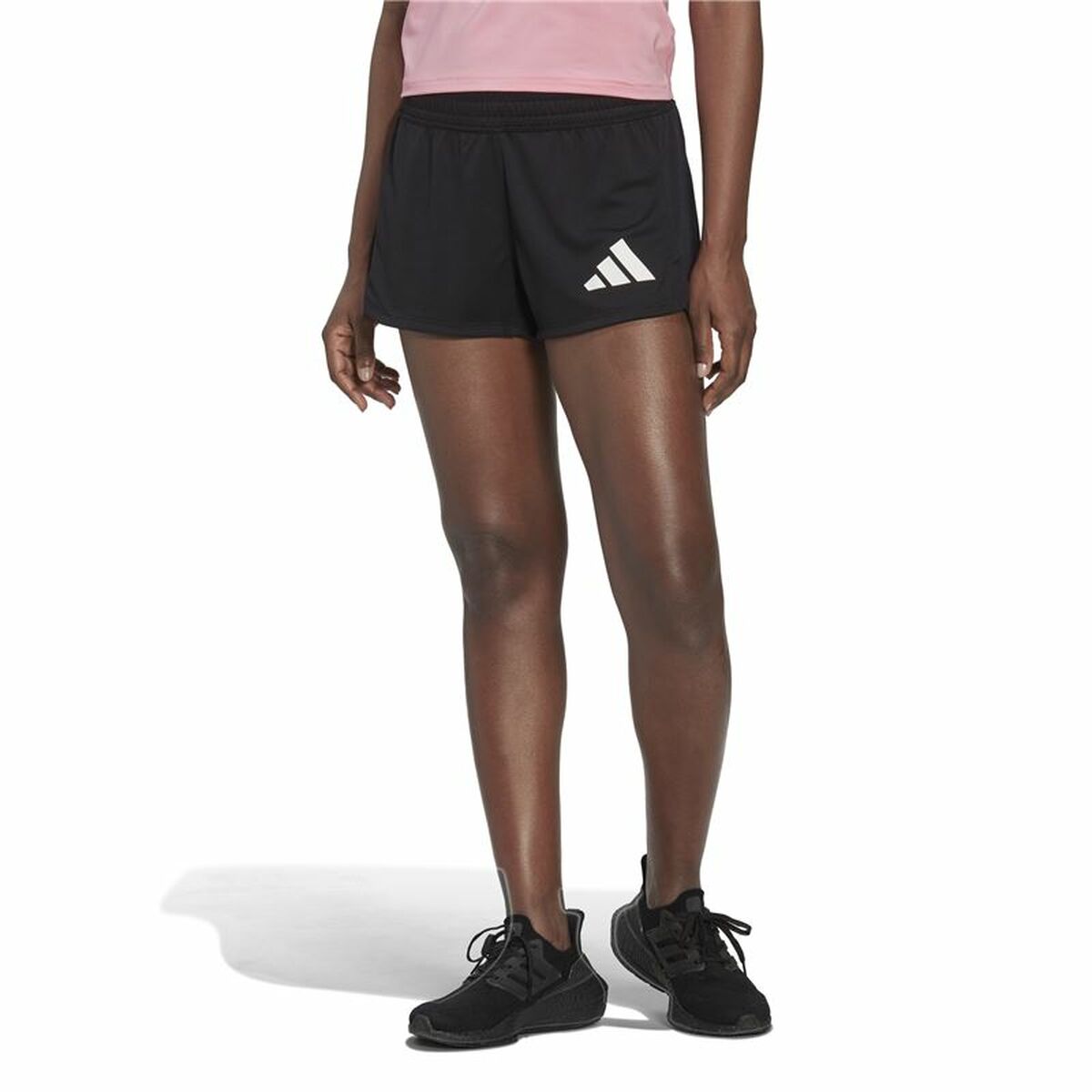 Sportshorts för kvinnor Adidas Pacer 3 Stripes Knit Svart - 2