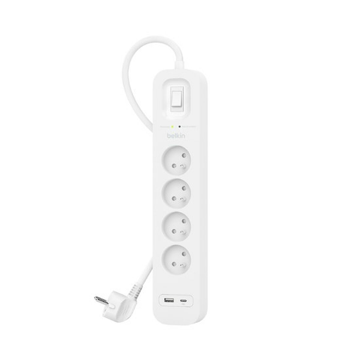 Ellist 4 Tomas-uttag med brytare Belkin SRB001CA2M (2 m)