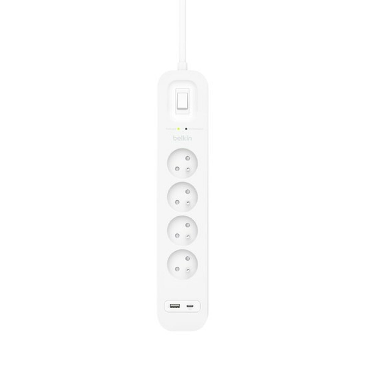 Ellist 4 Tomas-uttag med brytare Belkin SRB001CA2M (2 m) - 2
