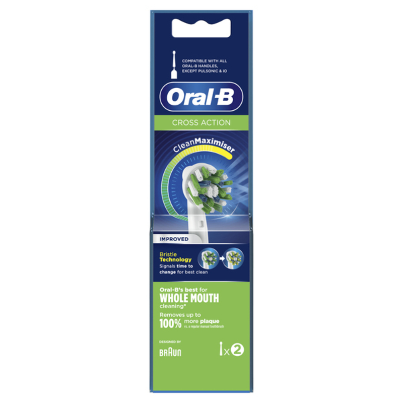 Tandborsthuvud Cross Action Oral-B Cross Action 2 antal - 2