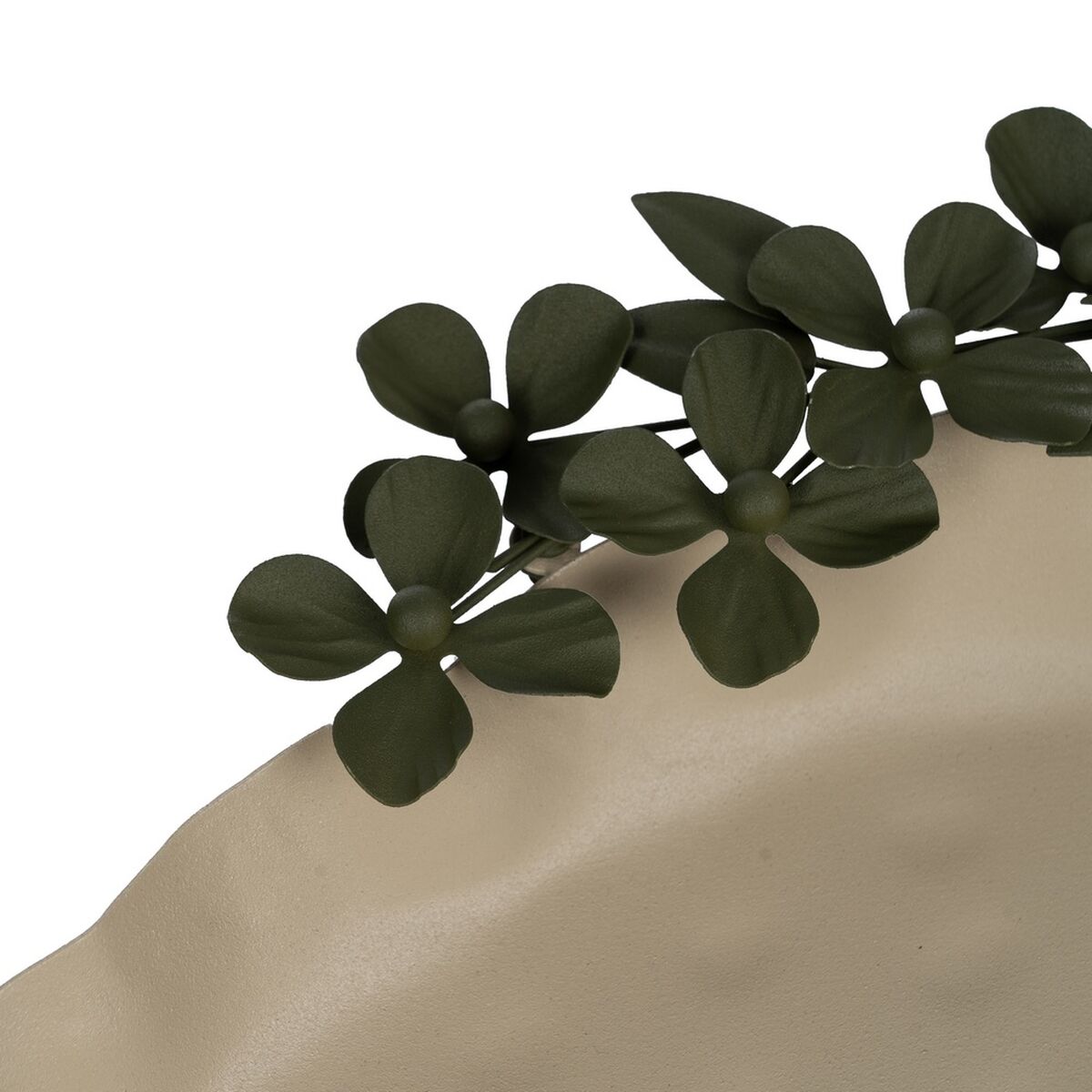 Dekorativ bricka Grön Beige Virágok 43 x 31 x 5 cm - 4