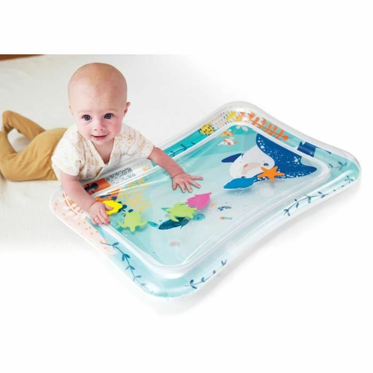 Uppblåsbar Lekmatta med Vatten för Bebisar Infantino Multicolour Havet - 3