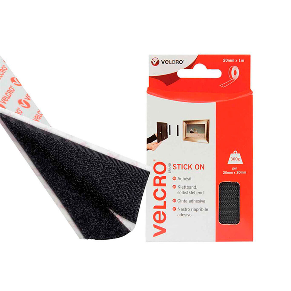 Magnetremsa Velcro Svart