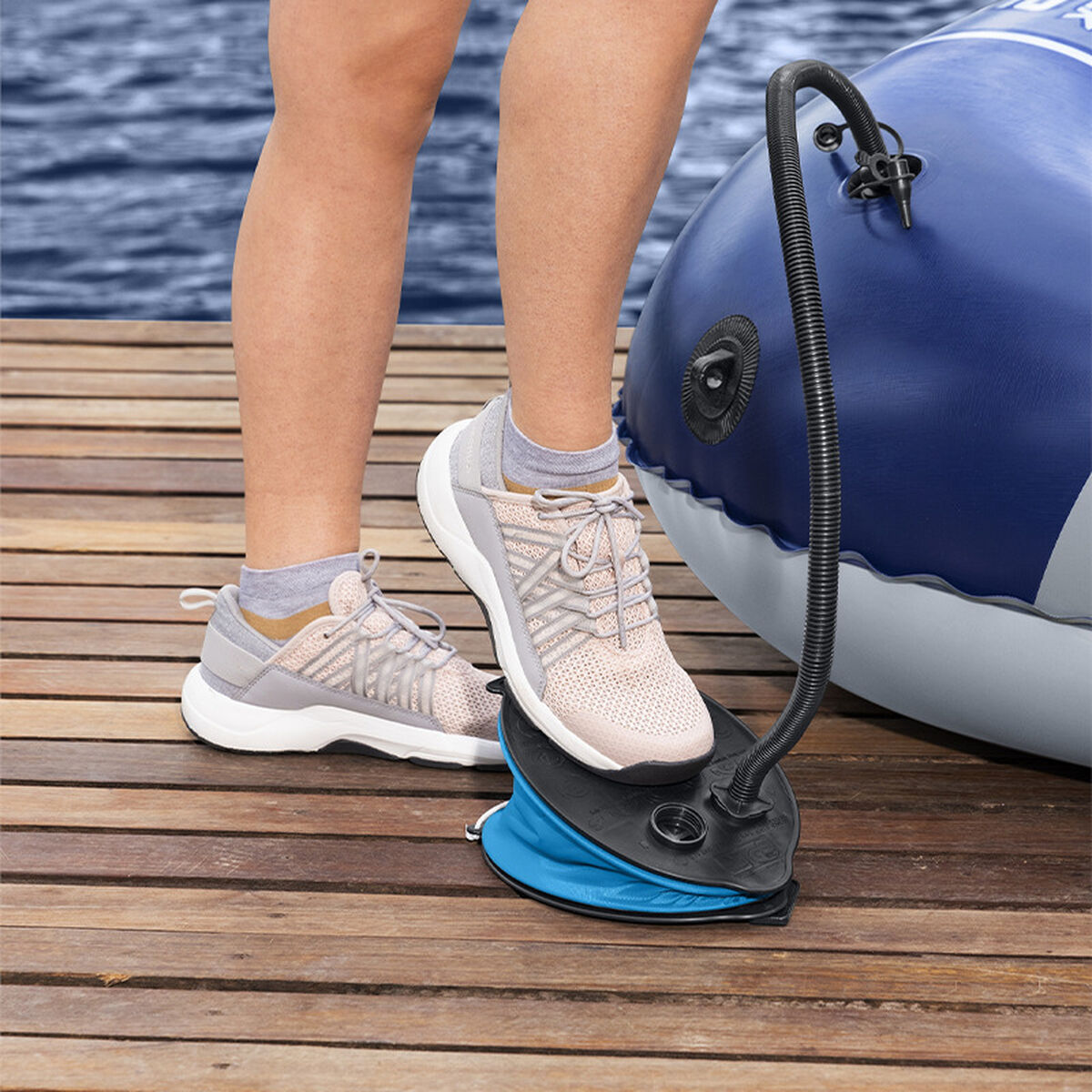 Bestway Fotuppblåsare 2L 23x15 cm Retraktibel Uppblåsbar och Camping 62023 - 3