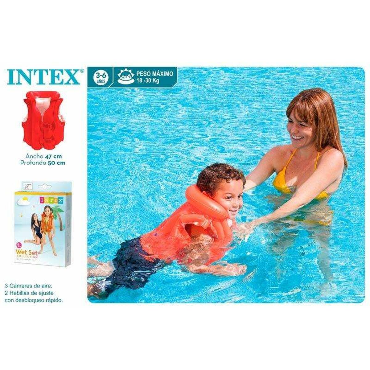 Uppblåsbar badväst Intex 50 x 47 cm - 5