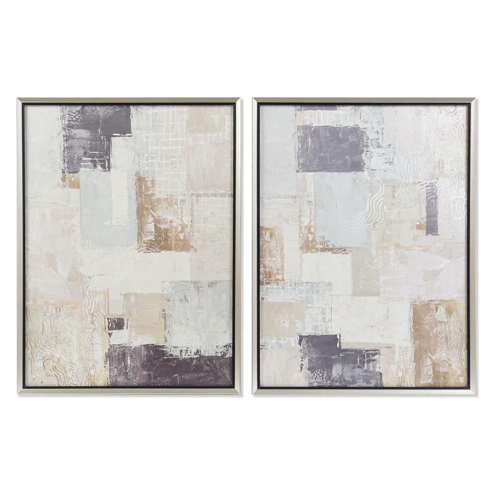 Tavla DKD Home Decor Abstrakt 60 x 3 x 80 cm Modern (2 antal)