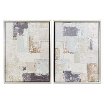 Tavla DKD Home Decor Abstrakt 60 x 3 x 80 cm Modern (2 antal)