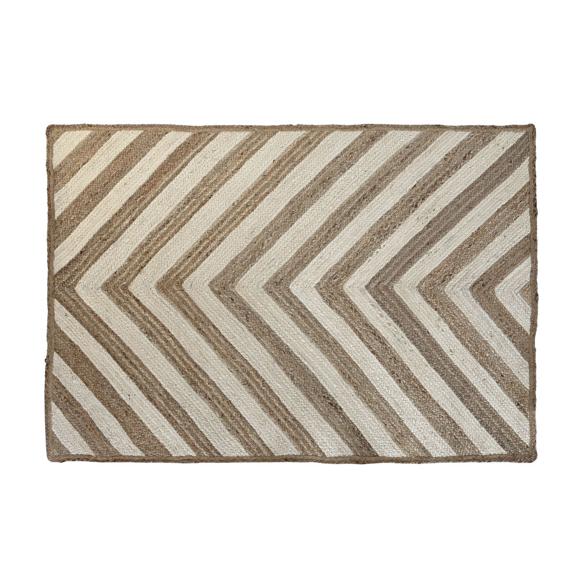 Matta DKD Home Decor Scandi Vit Ljusbrun Jute (160 x 230 x 1 cm) - 2