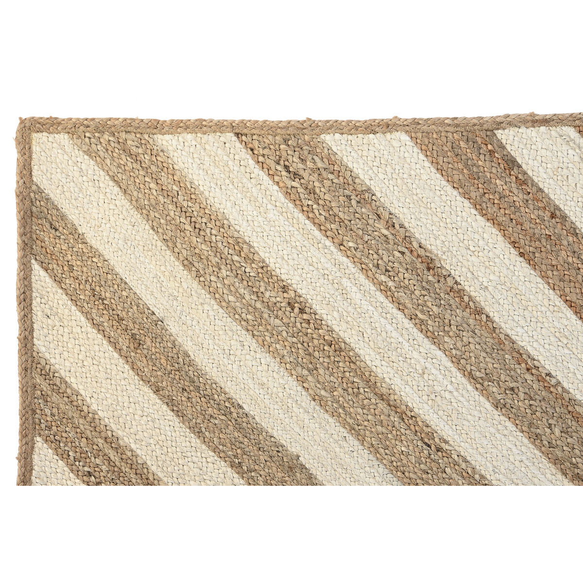 Matta DKD Home Decor Scandi Vit Ljusbrun Jute (160 x 230 x 1 cm) - 3