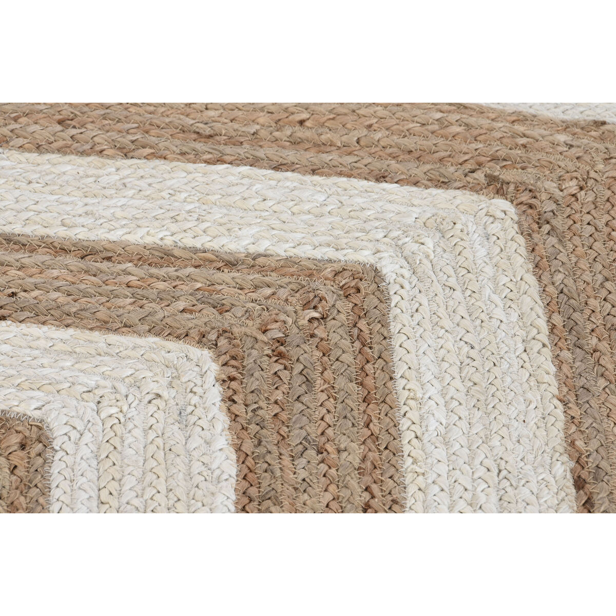 Matta DKD Home Decor Scandi Vit Ljusbrun Jute (160 x 230 x 1 cm) - 4