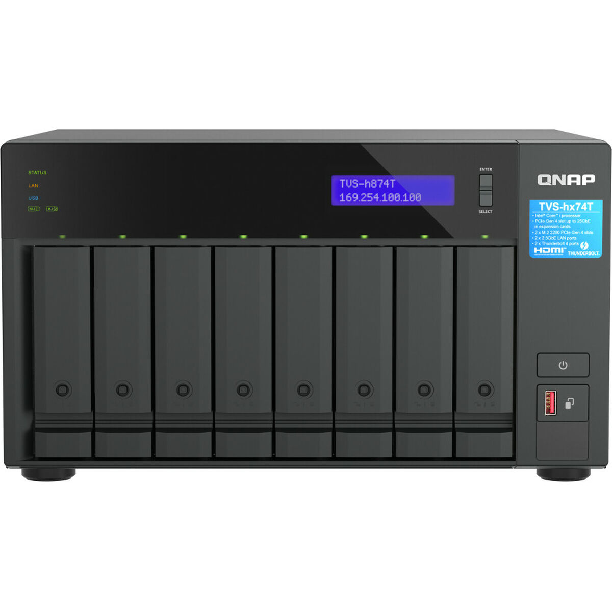 Nätlagringsenhet NAS Qnap TVS-H874T-I7-32G Svart - 2