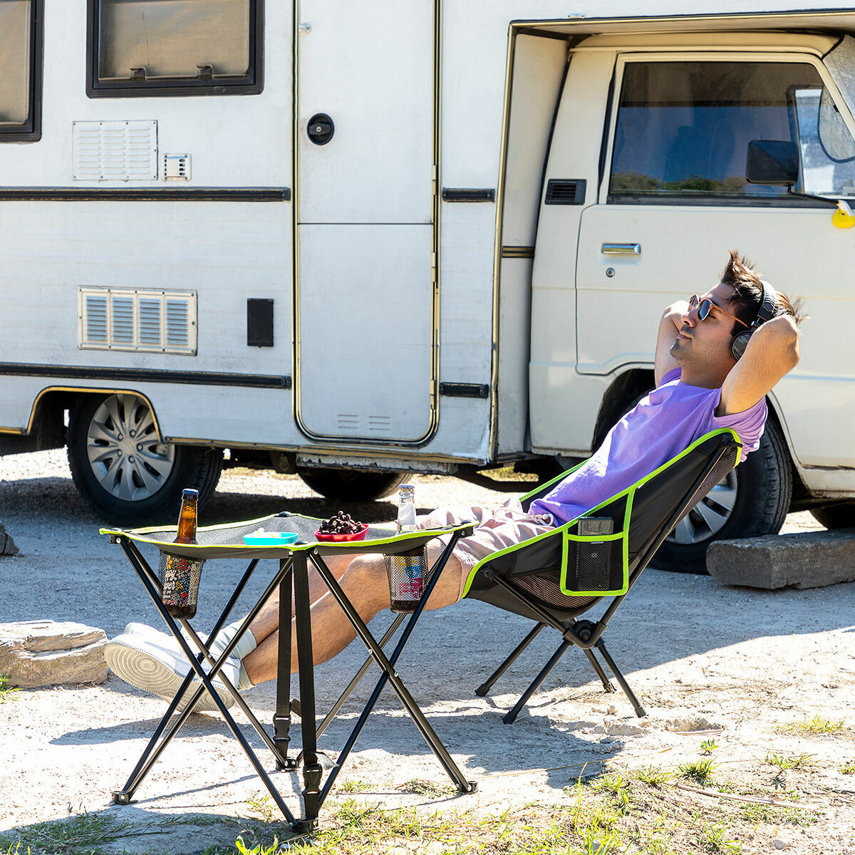 Hopfällbart Campingbord i Textil med Fodral Cafolby InnovaGoods - 4