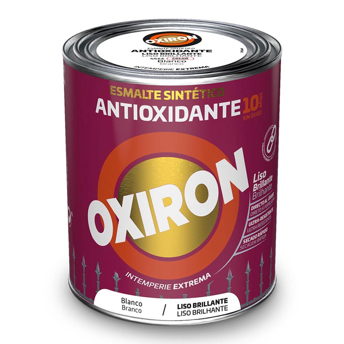 Antioxidantemalj Oxiron 5809078 Vit Glansig 750 ml Metall - 2