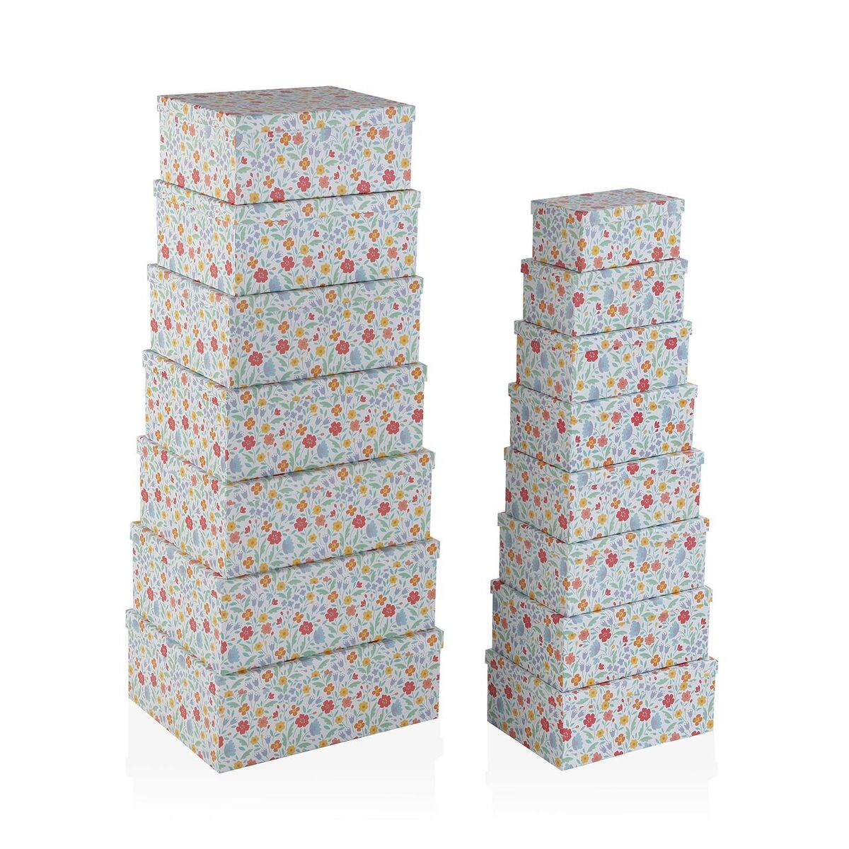 Set med stapelbara förvaringslådor Versa Flandes Plast (1 antal) (Renoverade B)