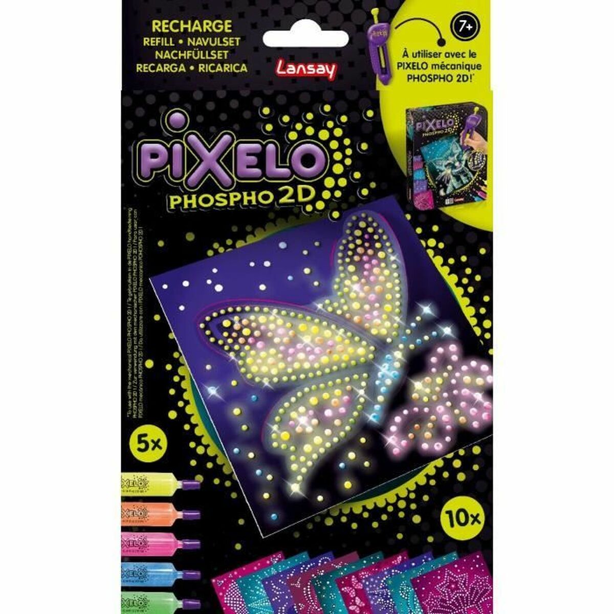 Skrivset Lansay Pixelo Phospho 2D (10 antal)