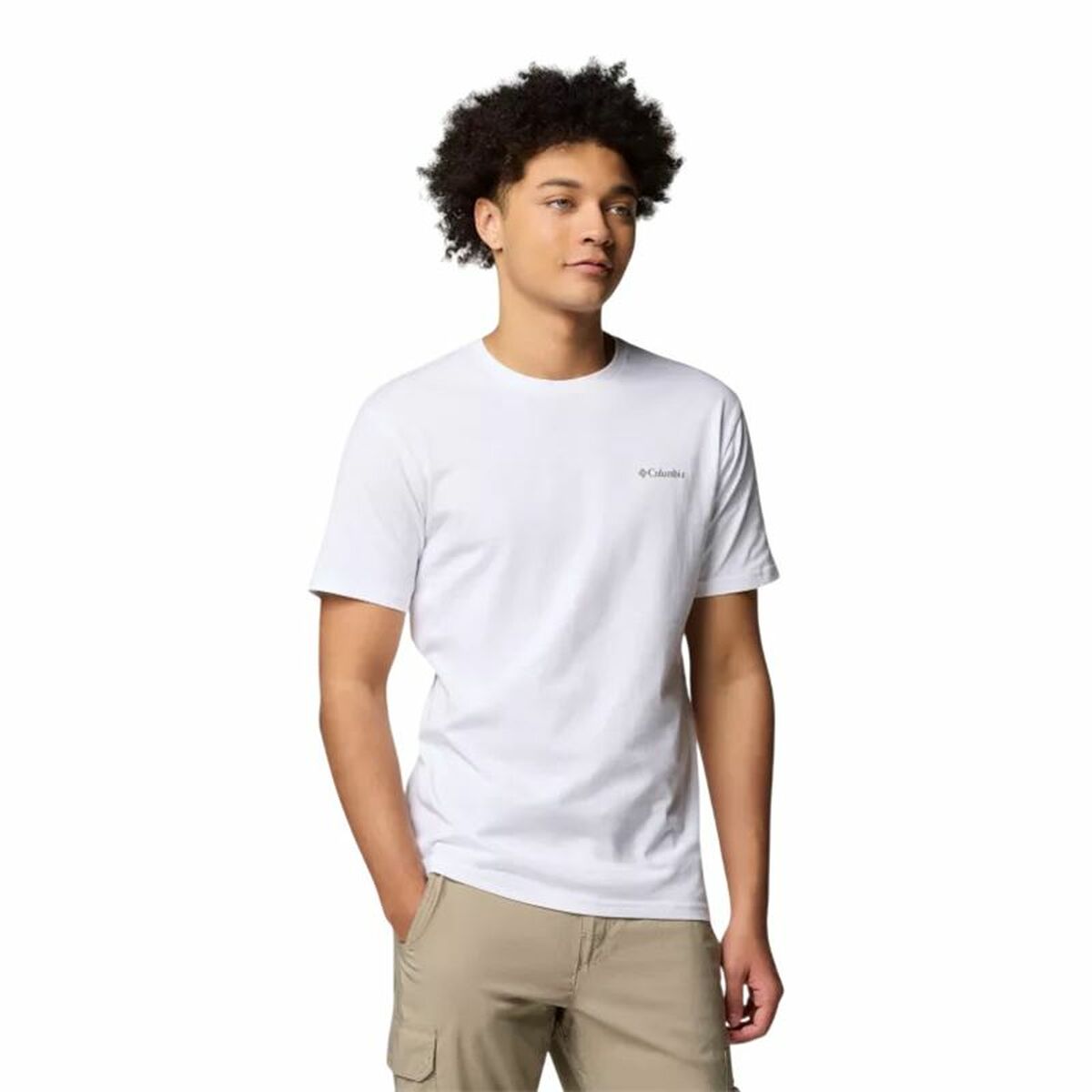 T-shirt med kortärm Herr Columbia North Cascades™ Sleeve Vit