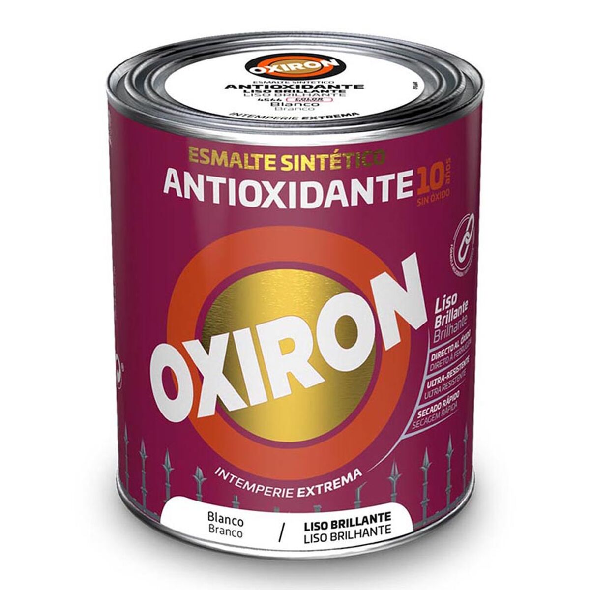 Antioxidantemalj Oxiron 5809077 Vit Glansig 250 ml Metall - 2