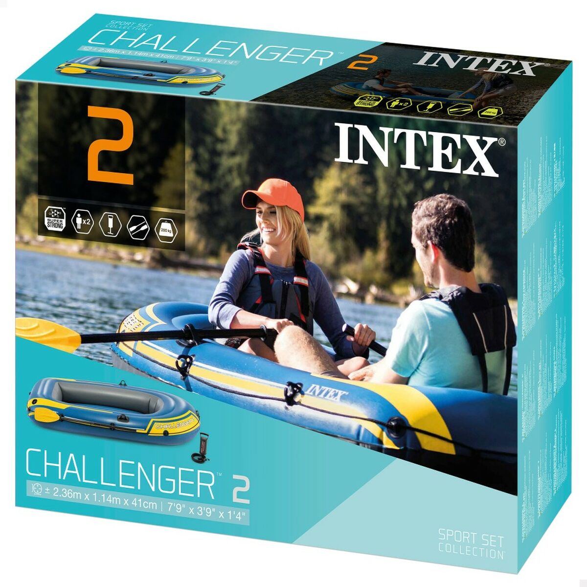 Uppblåsbar båt Intex Challenger 2 2 antal 236 x 41 x 114 cm - 6