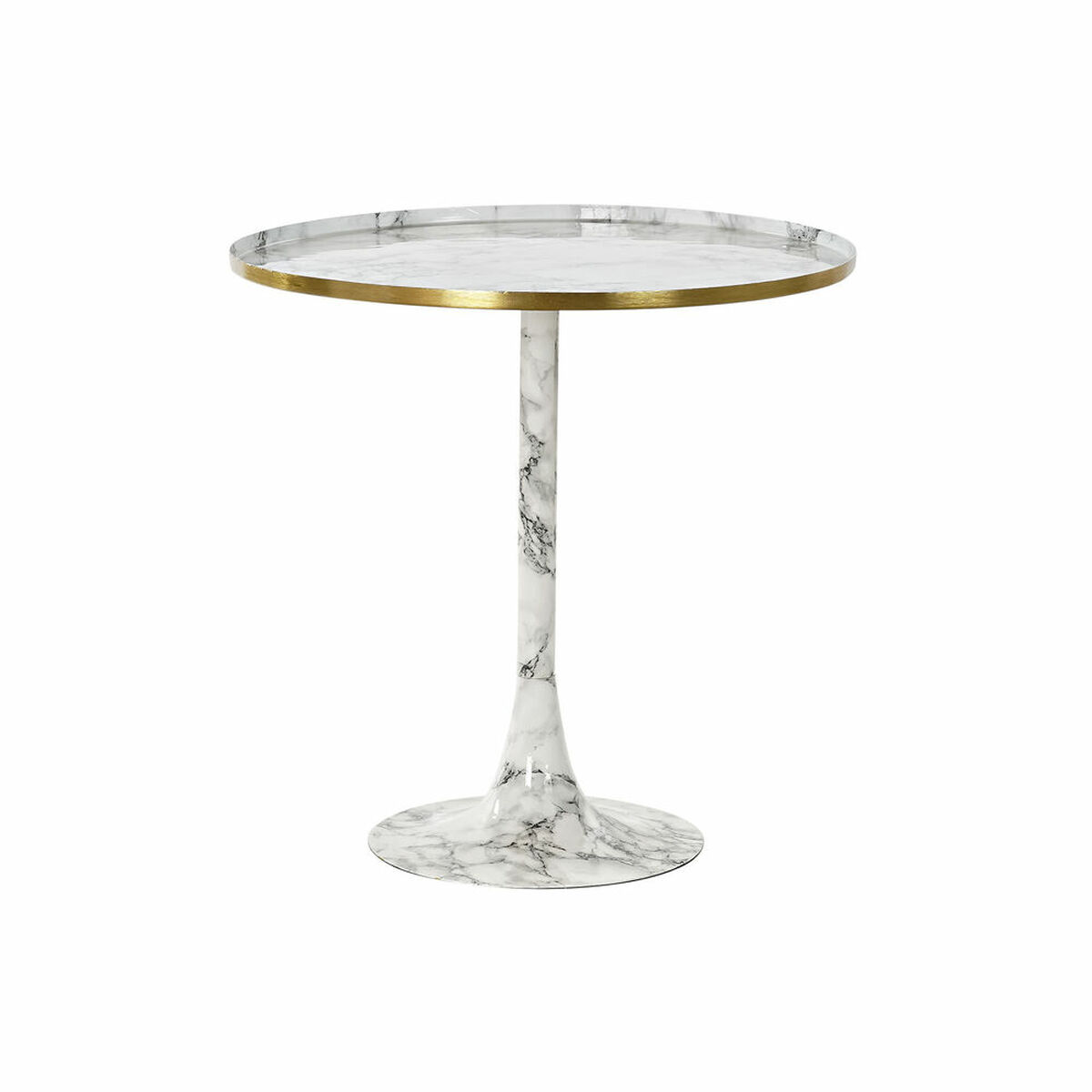 Sidobord DKD Home Decor SIMIL MARMOL Metall Aluminium (Renoverade B)