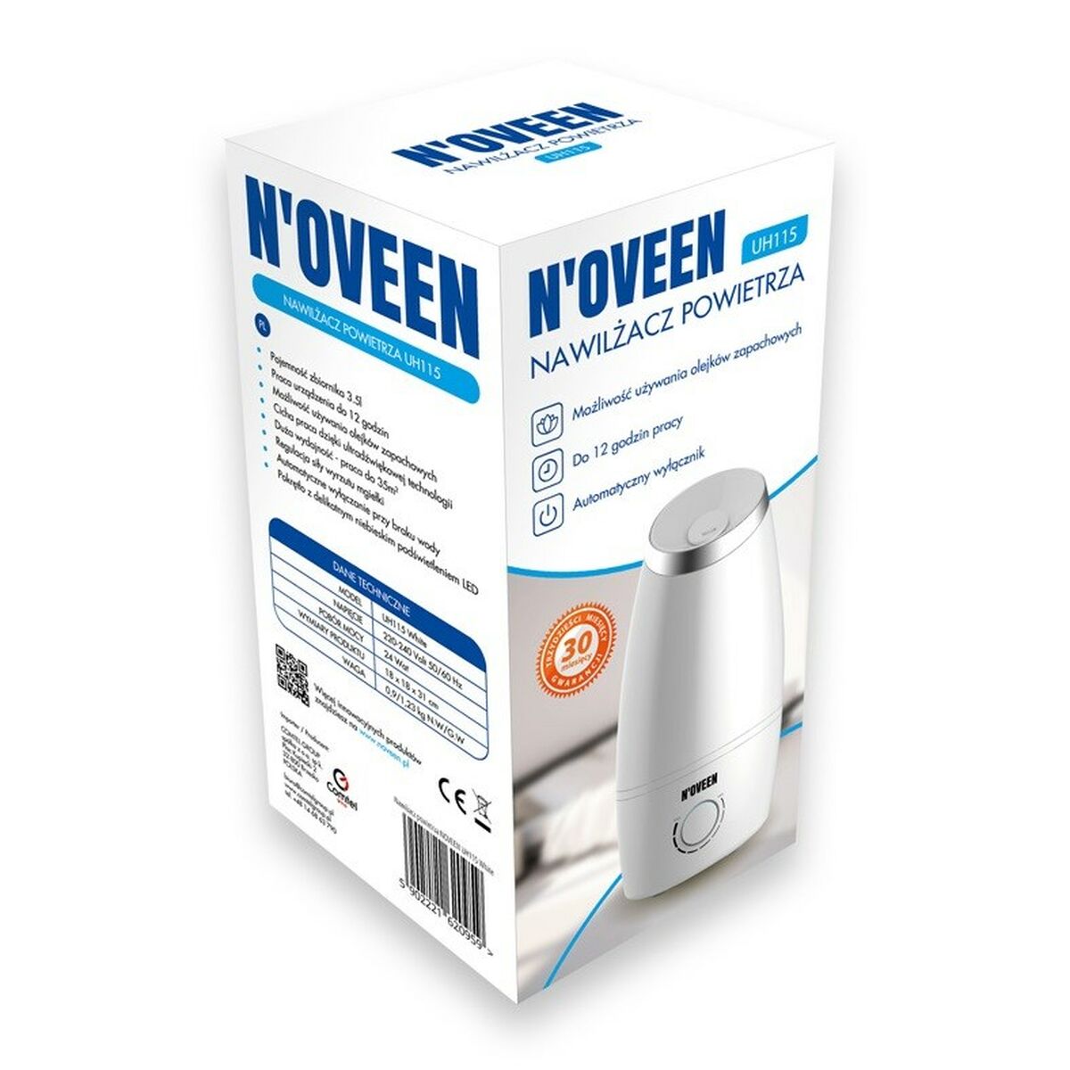 Luftfuktare N'oveen UH115 24 W 3,5 L - 3