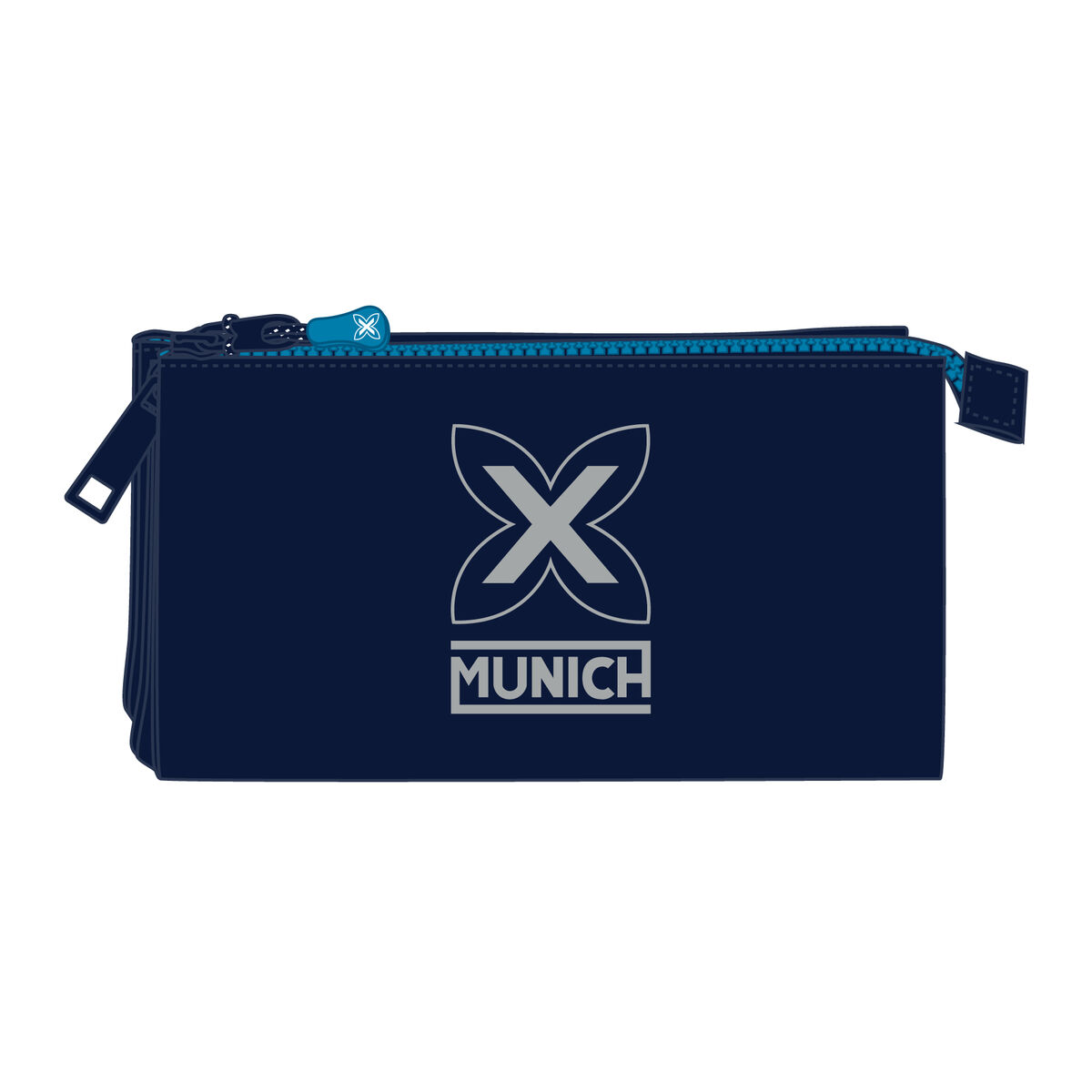Tredubbel Carry-all Munich Nautic Marinblå 22 x 12 x 3 cm